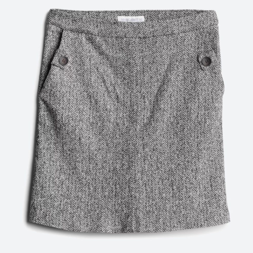 Margaret M herringbone mini skirt gently worn medium